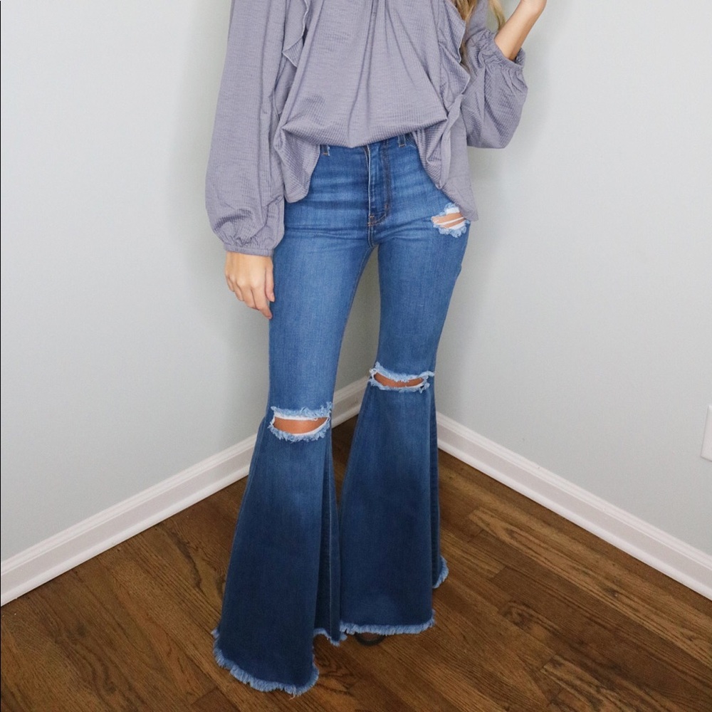 Denim Bell bottom flares